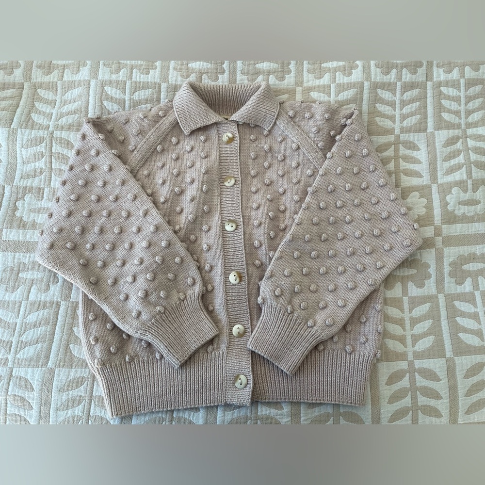 Misha and Puff Dune Popcorn Polo Cardigan